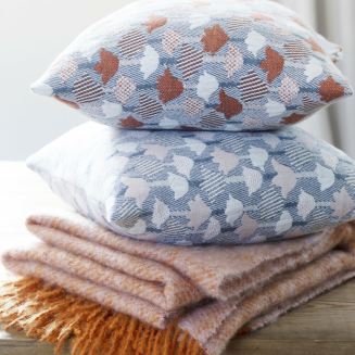 Poszewka na poduszkę Lapuan Kankurit TULPPAANI cinnamon-blue 45x45 cm - 2