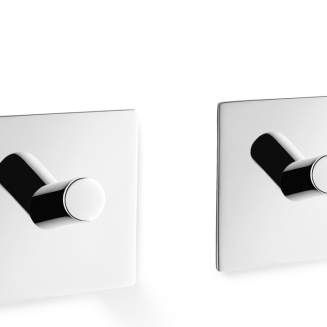 Set of 2 square Zack Duplo gloss towel hooks - 2