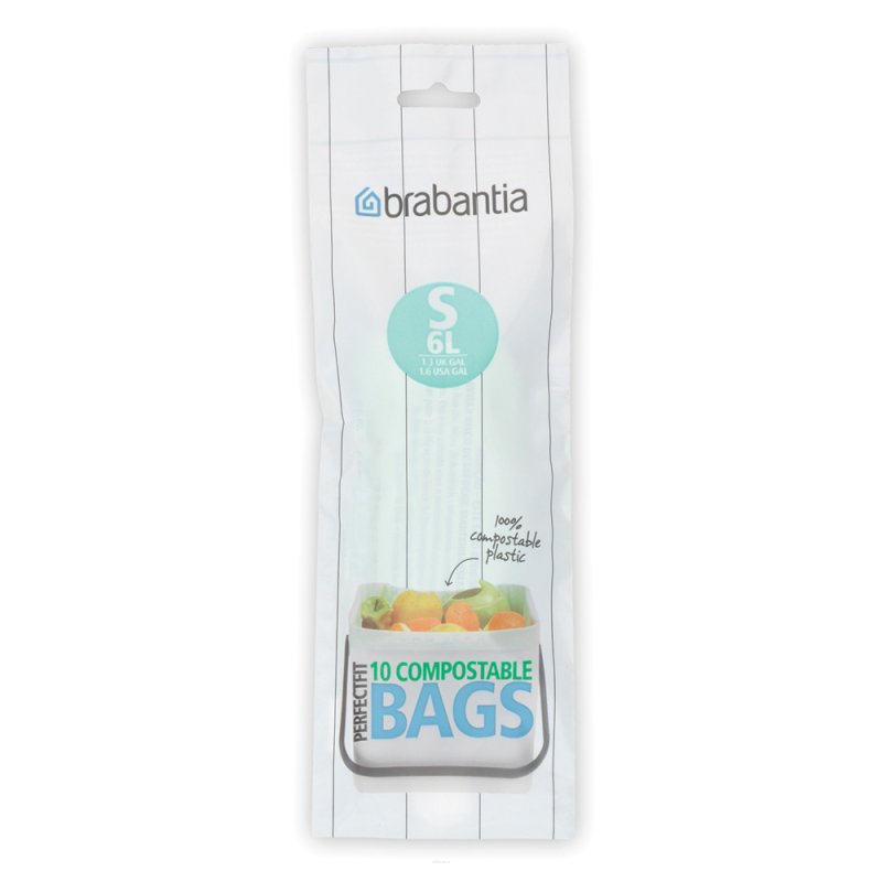  Brabantia PerfectFit Bags biodegradable garbage bags, size S 6l, 10 pcs