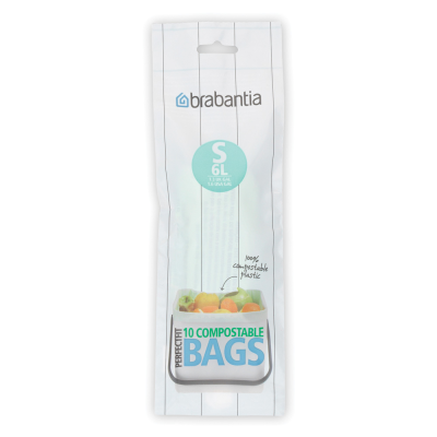  Brabantia PerfectFit Bags biodegradable garbage bags, size S 6l, 10 pcs