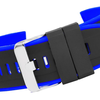 Pasek silikonowy CZARNO-GRANATOWY U22-22-3 - 2