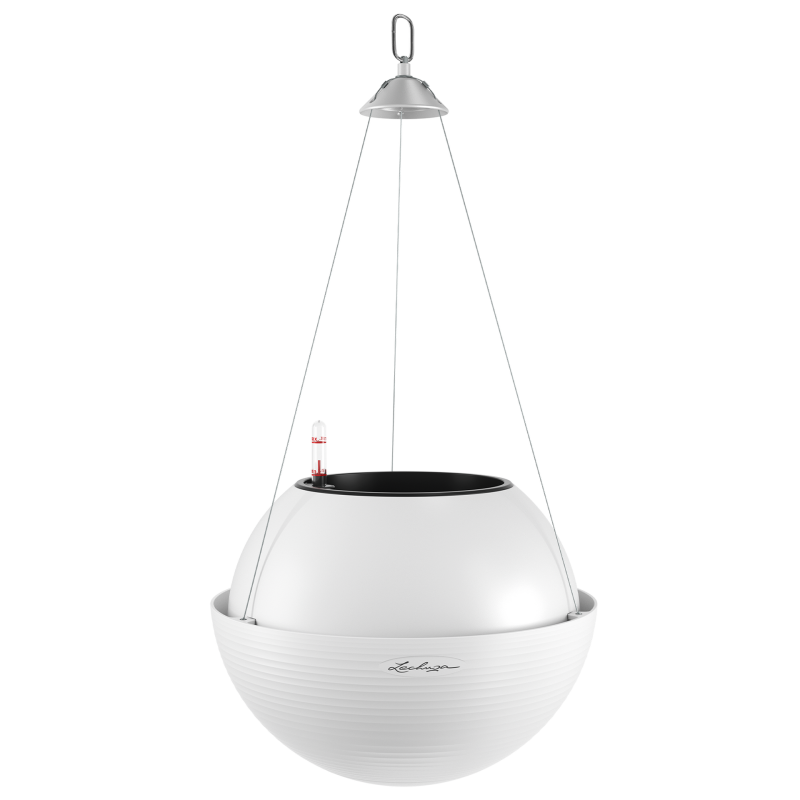 Lechuza Bola Color 32 white suspended flowerpot