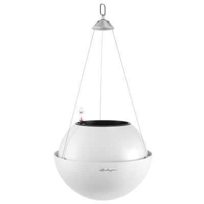 Lechuza Bola Color 32 white suspended flowerpot