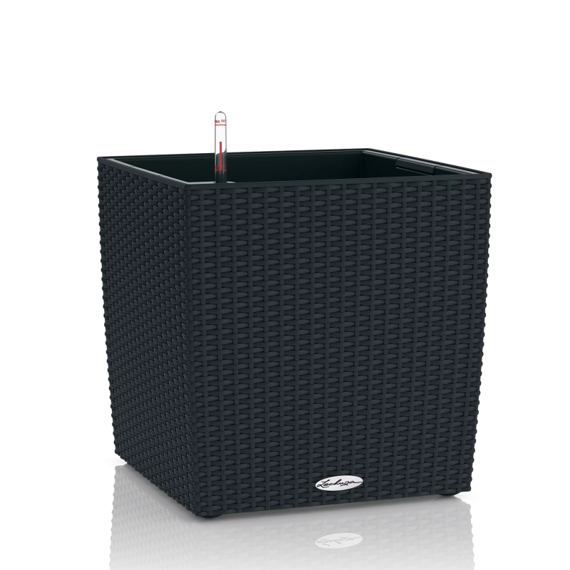  Lechuza Cube Cottage 30 planter | 40 | 50 graphite black