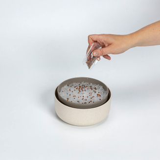 PLASTIA MICROGREENS Kiełkownica z filtrem 16 cm beżowy - 5