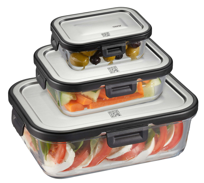  Set of 3 Gefu Milo rectangular containers