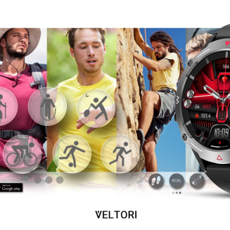 Smartwatch VELTORI VT110-1 Czarny Pasek Silikonowy - 12