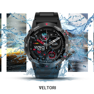 Smartwatch VELTORI VT110-1 Czarny Pasek Silikonowy - 18
