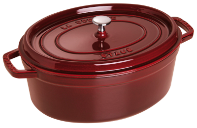  Staub oval cast iron pot - 4.2 ltr, Grenadine