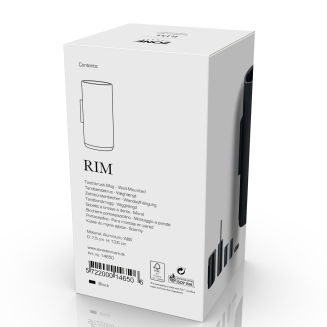 Zone Denmark Rim Black Wall Toothbrush Cup - 4