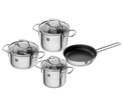  Set: frying pan and 3 Zwilling Pico pots