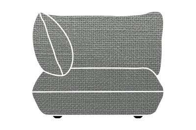  Cover for the Fatboy Sumo Corner Seat Mouse Gray corner chair