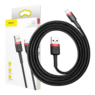 Kabel Lightning USB Baseus Cafule 2,4A 1m (czarno-czerwony) - 11