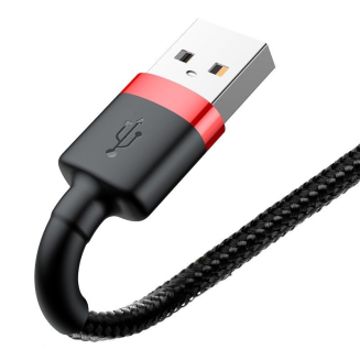Kabel Lightning USB Baseus Cafule 2,4A 1m (czarno-czerwony) - 5