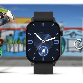 Smartwatch Gravity GT15-1 Czarny Pasek Silikonowy + Czarna Bransoleta - 17