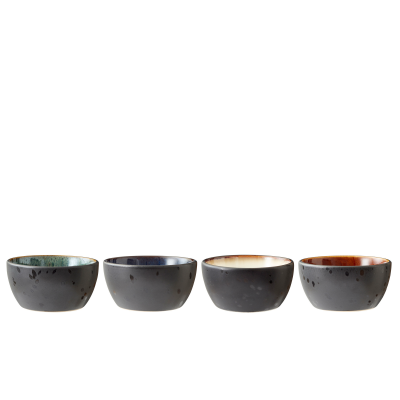 Set of 4 pieces of Bitz Black mix bowls 10 cm
