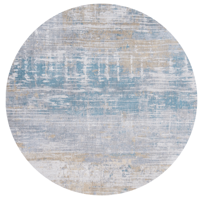 Louis de Poortere Atlantic Streaks long island blue round rug
