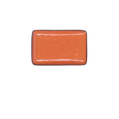  Rose&Tulipani | Set of 4 Concerto Arancione rectangular plates - Orange, 20 x 13 cm