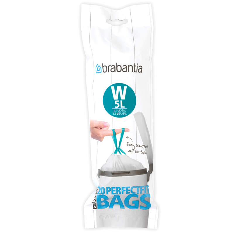  Brabantia PerfectFit Bags garbage bags, size W, 5l, 20 pcs