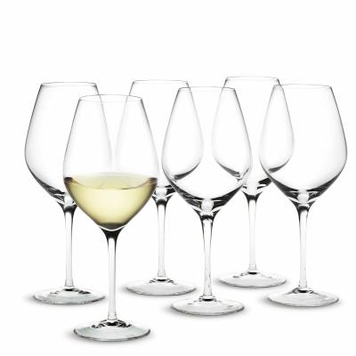  Holmegaard Cabernet white wine glasses - 6 pcs