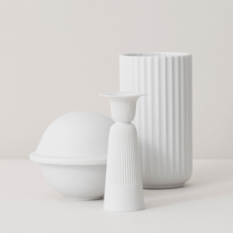  Lyngby vase 20 cm white and gold - 2