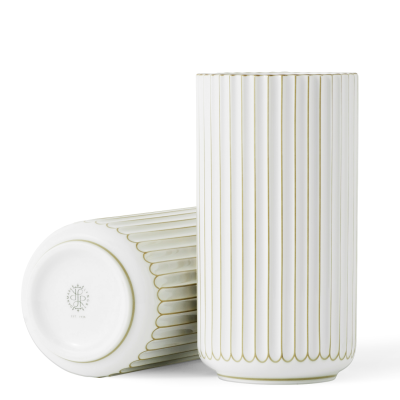  Lyngby vase 20 cm white and gold