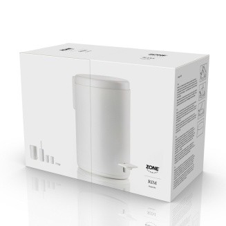 Bathroom waste bin Zone Denmark Rim White 3l - 3