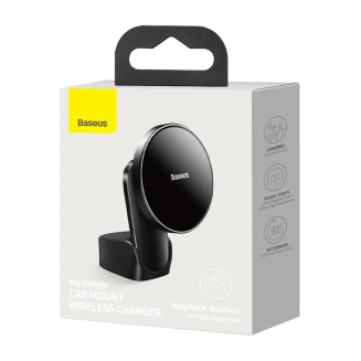 Uchwyt samochodowy Baseus Big Energy z ładowarką indukcyjną 15W do serii iPhone 12 / Iphone 13 (czarny) - 7