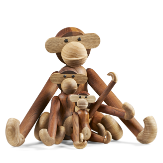  Wooden figurine Kay Bojesen Monkey, teak and oak, large - 7