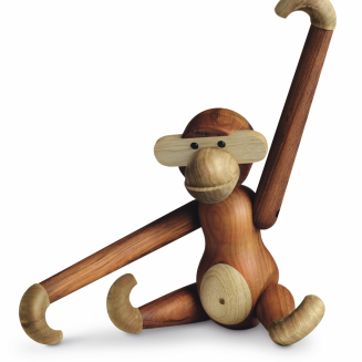  Wooden figurine Kay Bojesen Monkey, teak and oak, large - 2