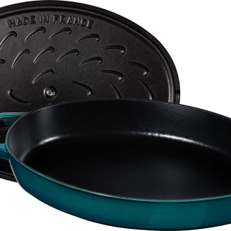  Staub oval cast iron fish roaster - 2.8 ltr, Marine - 6