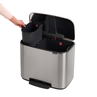  Brabantia BO 11+23l steel pedal waste bin - 2
