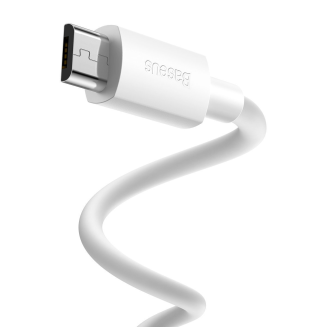 Kabel micro USB do USB Baseus Simple Wisdom, 2.1A, 1.5m (biały) 2szt. - 3