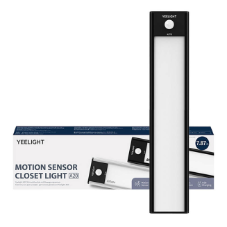 Lampka do szafy z czujnikiem ruchu Yeelight Closet Light 20cm (Czarny) 2700K - 2