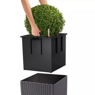  Lechuza Cube Cottage 30 planter | 40 | 50 mocha - 2