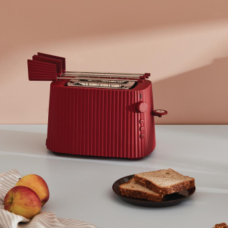 Set of 2 red Alessi Plisse toaster frames - 2