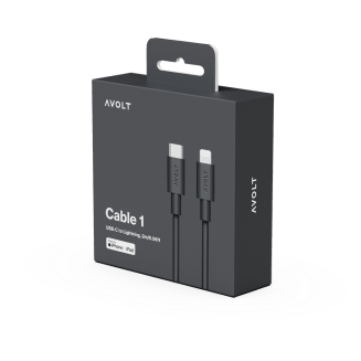 Kabel Avolt 1 USB C do ładowania Lightning (MFi) 2 m czarny - 2