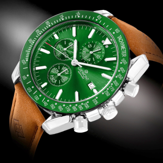 Zegarek Męski Giewont Chronograph Sapphire Brązowo Zielony GW8720-A3 - 2