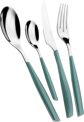 Zestaw sztućców obiadowych Casa Bugatti Glamour Caladon Green 24 szt.