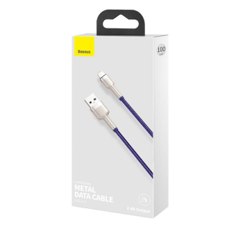 Kabel USB do Lightning Baseus Cafule, 2.4A, 1m (fioletowy) - 5