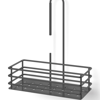 Zack Iparo wall-hung shower basket with faucet, black - 3