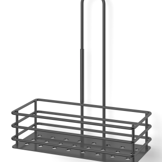 Zack Iparo wall-hung shower basket with faucet, black - 2