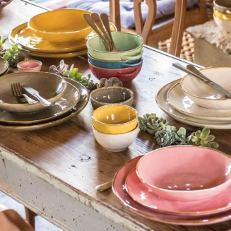  Rose&Tulipani | Set of 4 Concerto Arancione soup plates - Orange, 21 cm - 4