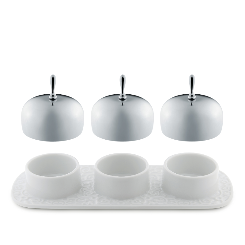 Alessi Dressed triple jam container