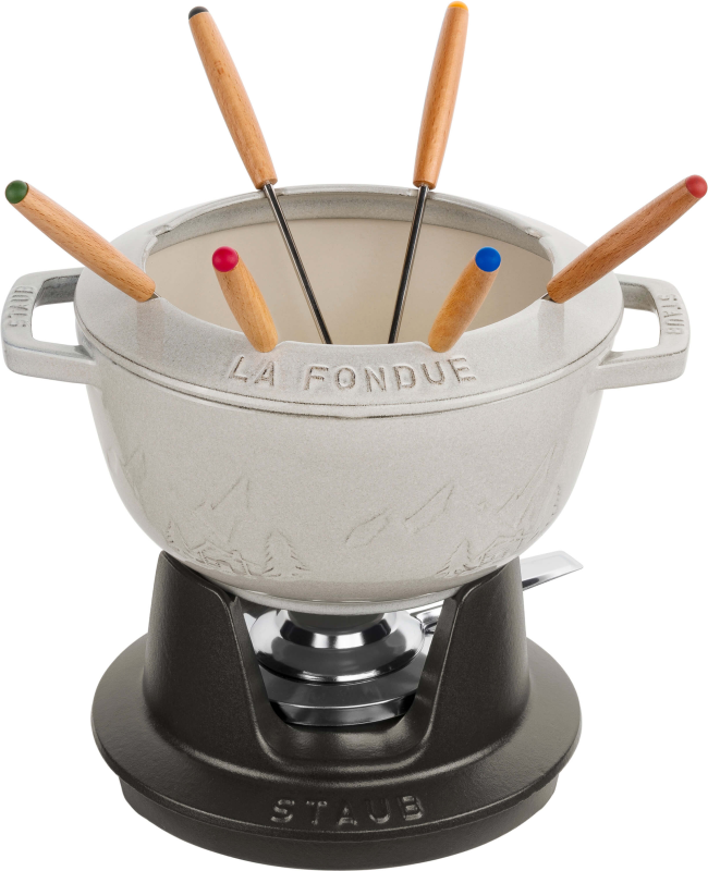  Staub fondue set - 20 cm, white truffle