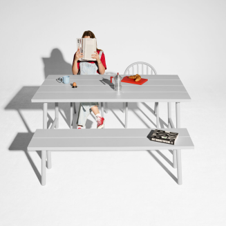 Stół ogrodowy Fatboy Fred's Table Medium Light Grey 170x90x76 cm - 14