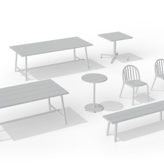 Stół ogrodowy Fatboy Fred's Table Medium Light Grey 170x90x76 cm - 12