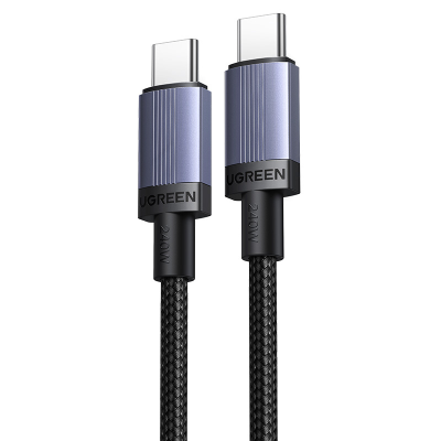 Kabel UGREEN L532 USB-C-USB-C 0.5m 240W (szary)
