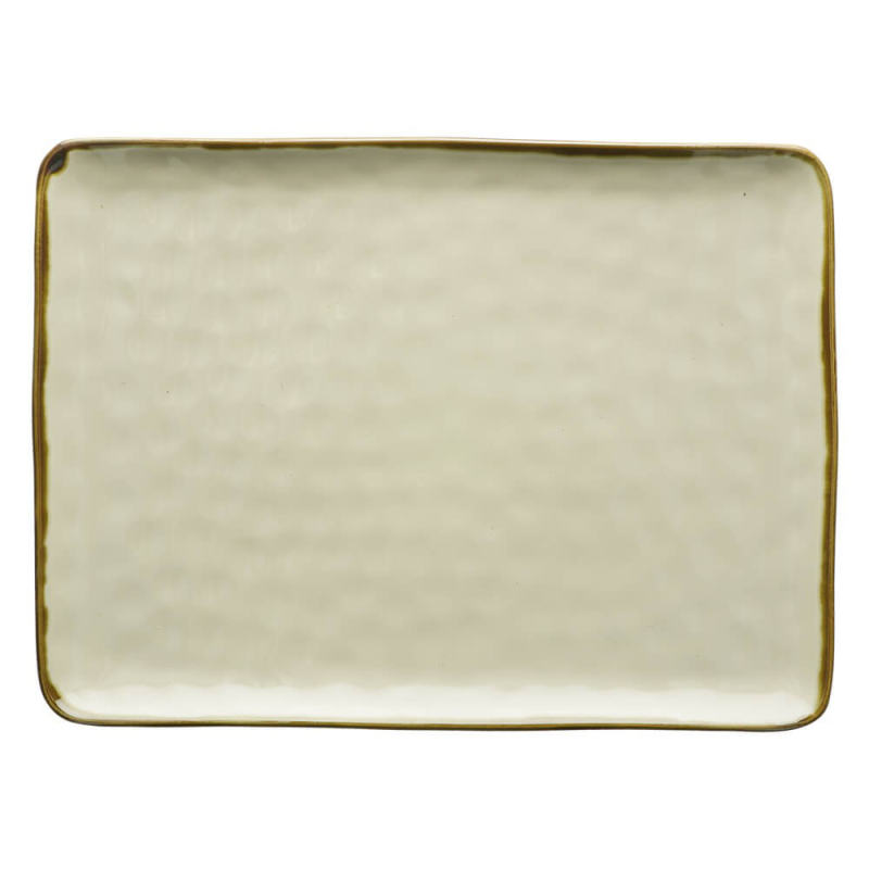  Rose&Tulipani | Concerto Avorio rectangular plate - Ivory, 36 x 26.5 cm