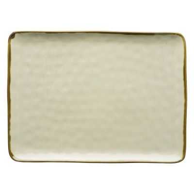  Rose&Tulipani | Concerto Avorio rectangular plate - Ivory, 36 x 26.5 cm